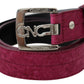 Costume National Elegant Maroon Leather Fashion Belt