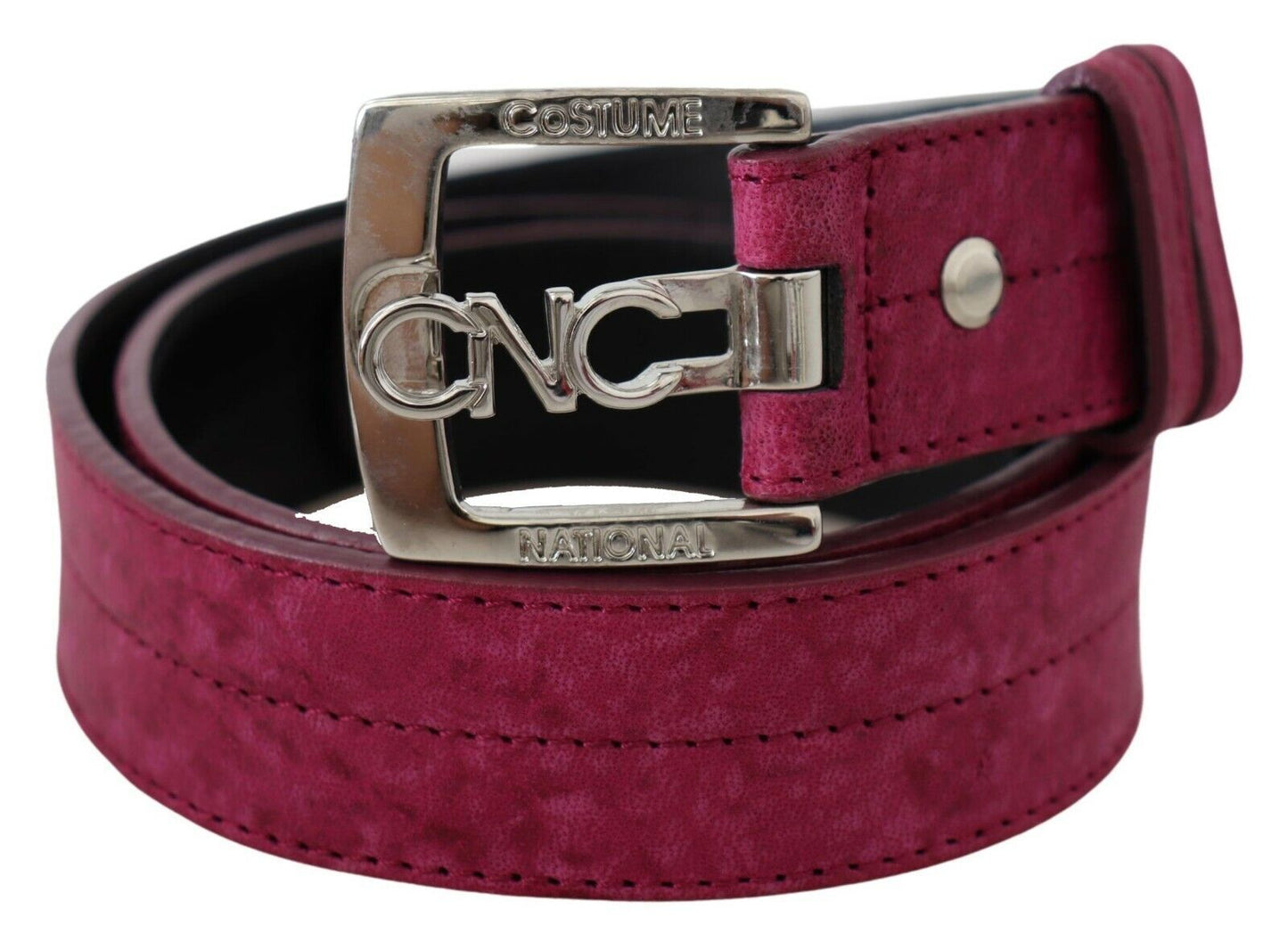 Costume National Elegant Maroon Leather Fashion Belt