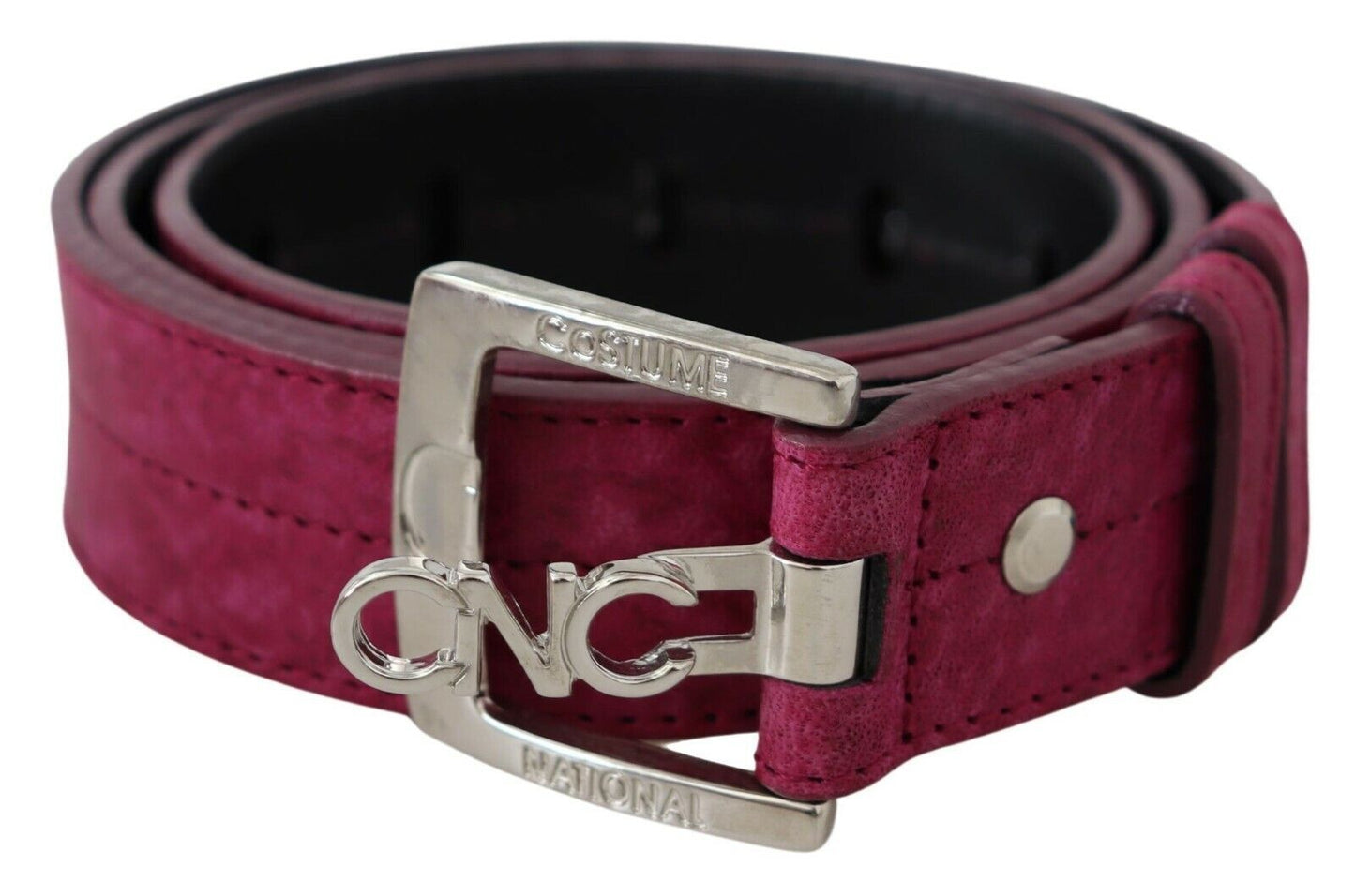 Costume National Elegant Maroon Leather Fashion Belt