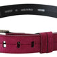 Costume National Elegant Maroon Leather Fashion Belt