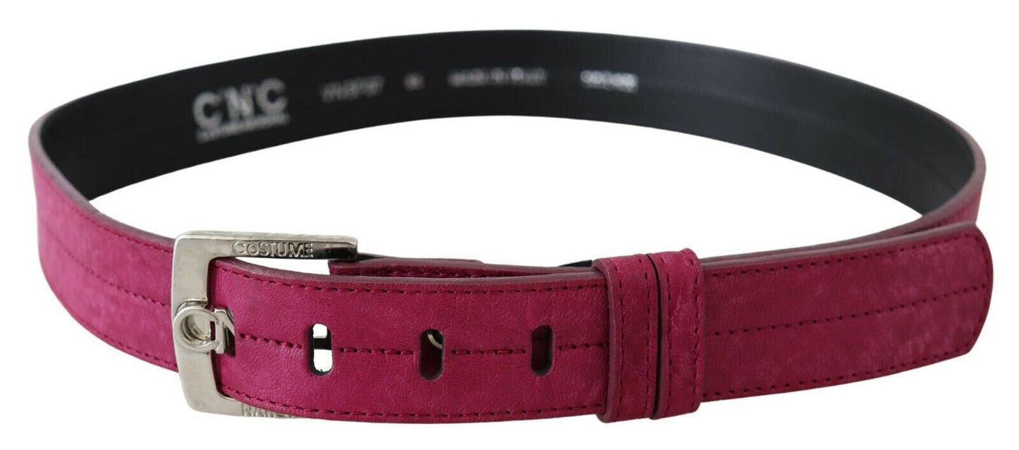 Costume National Elegant Maroon Leather Fashion Belt