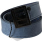 Costume National Elegant Blue Leather Fashion Belt