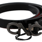 Costume National Chic Black Leather Fashion Belt