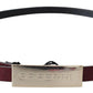 GF Ferre Elegant Maroon Leather Fashion Belt