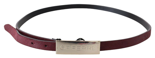 GF Ferre Elegant Maroon Leather Fashion Belt