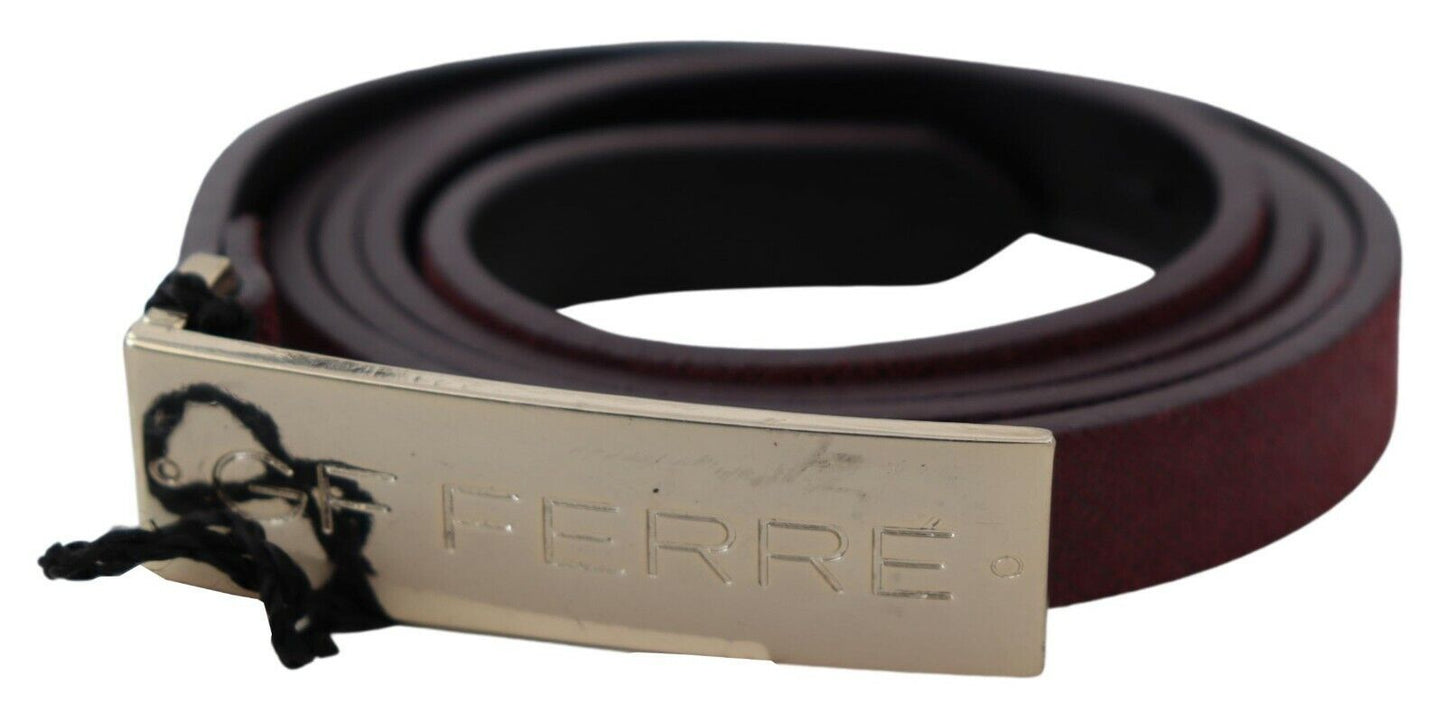 GF Ferre Elegant Maroon Leather Fashion Belt