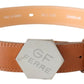 GF Ferre Elegant Brown Leather Adjustable Belt