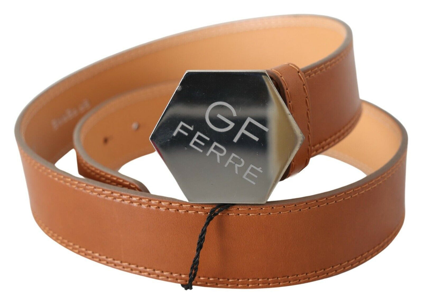 GF Ferre Elegant Brown Leather Adjustable Belt