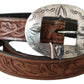 Ralph Lauren Classic Brown Leather Western Belt