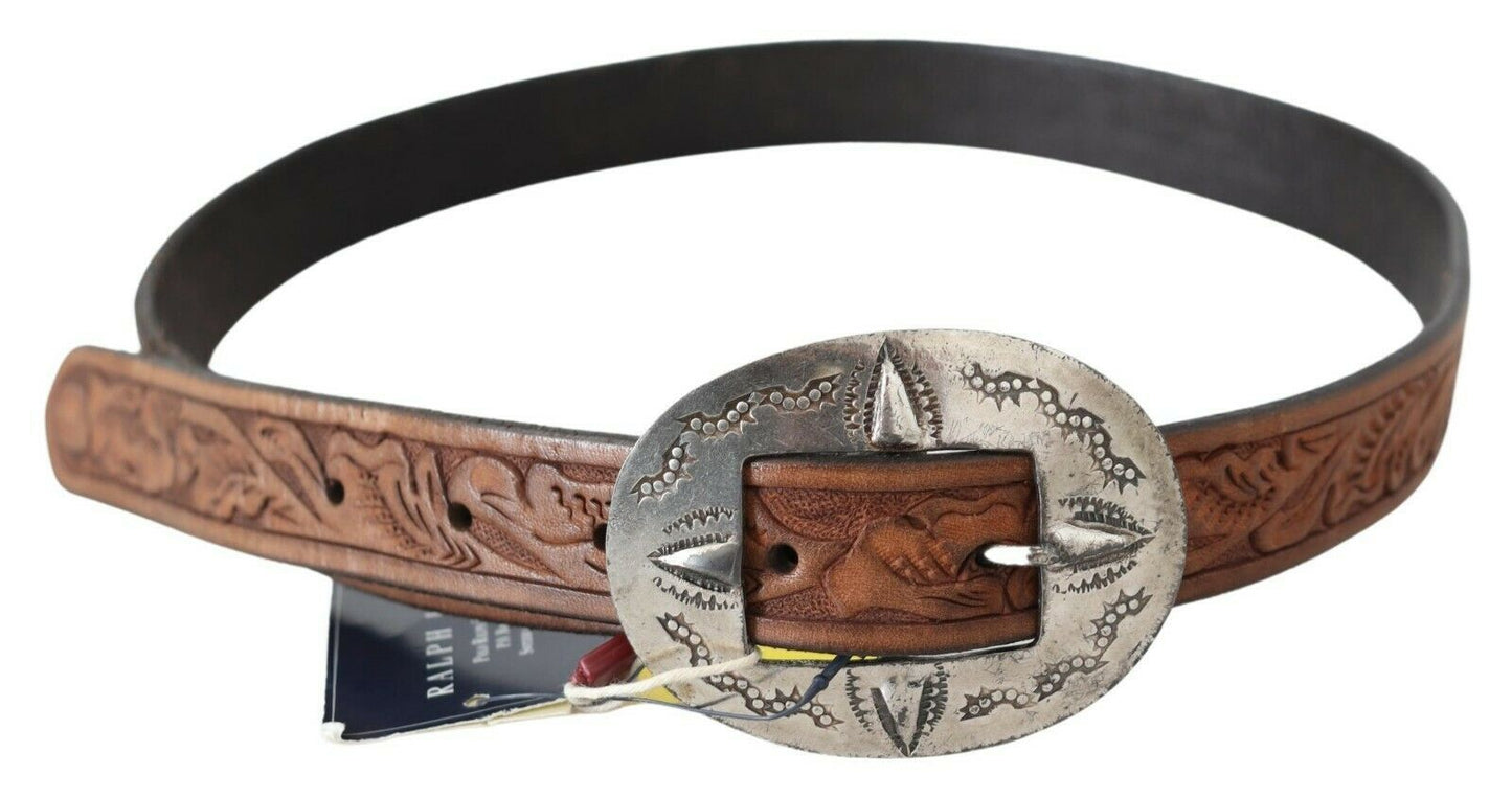 Ralph Lauren Classic Brown Leather Western Belt