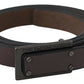 Costume National Elegant Brown Leather Fashion Belt