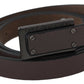 Costume National Elegant Brown Leather Fashion Belt