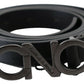 Costume National Elegant Black Leather Fashion Belt