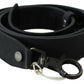 John Galliano Elegant Black Leather Waist Belt