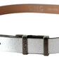 Costume National Elegant Silver Leather Fashion Belt