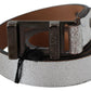 Costume National Elegant Silver Leather Fashion Belt