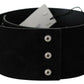 GF Ferre Elegant Black Leather Fashion Belt