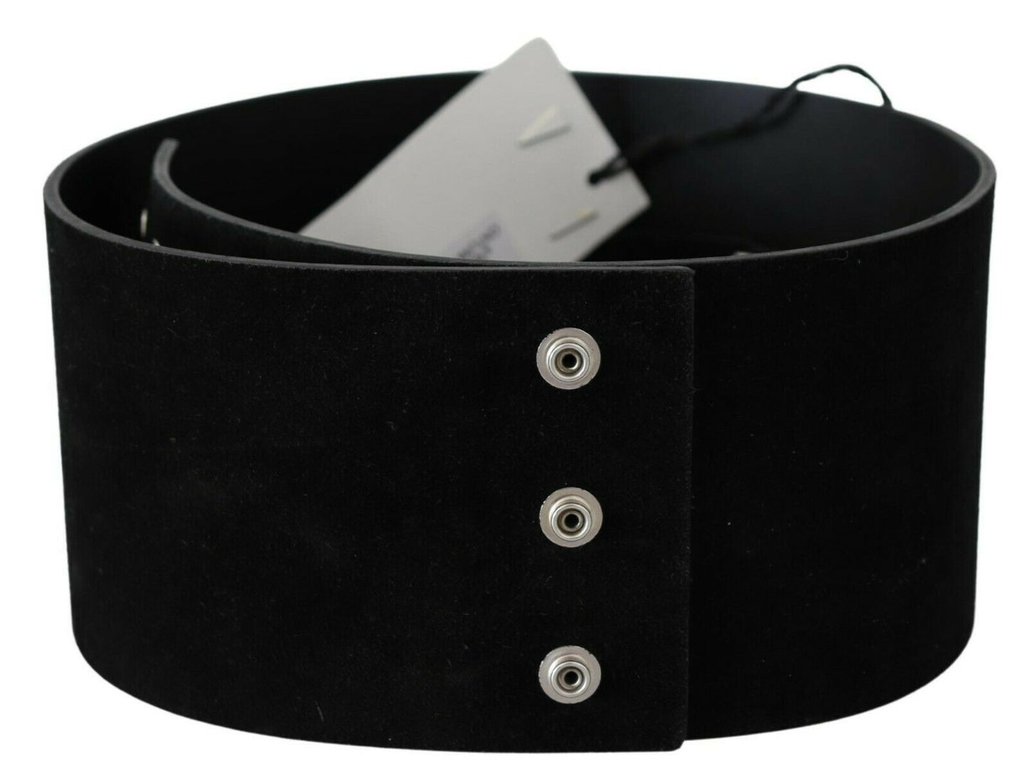 GF Ferre Elegant Black Leather Fashion Belt