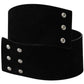 GF Ferre Elegant Black Leather Fashion Belt