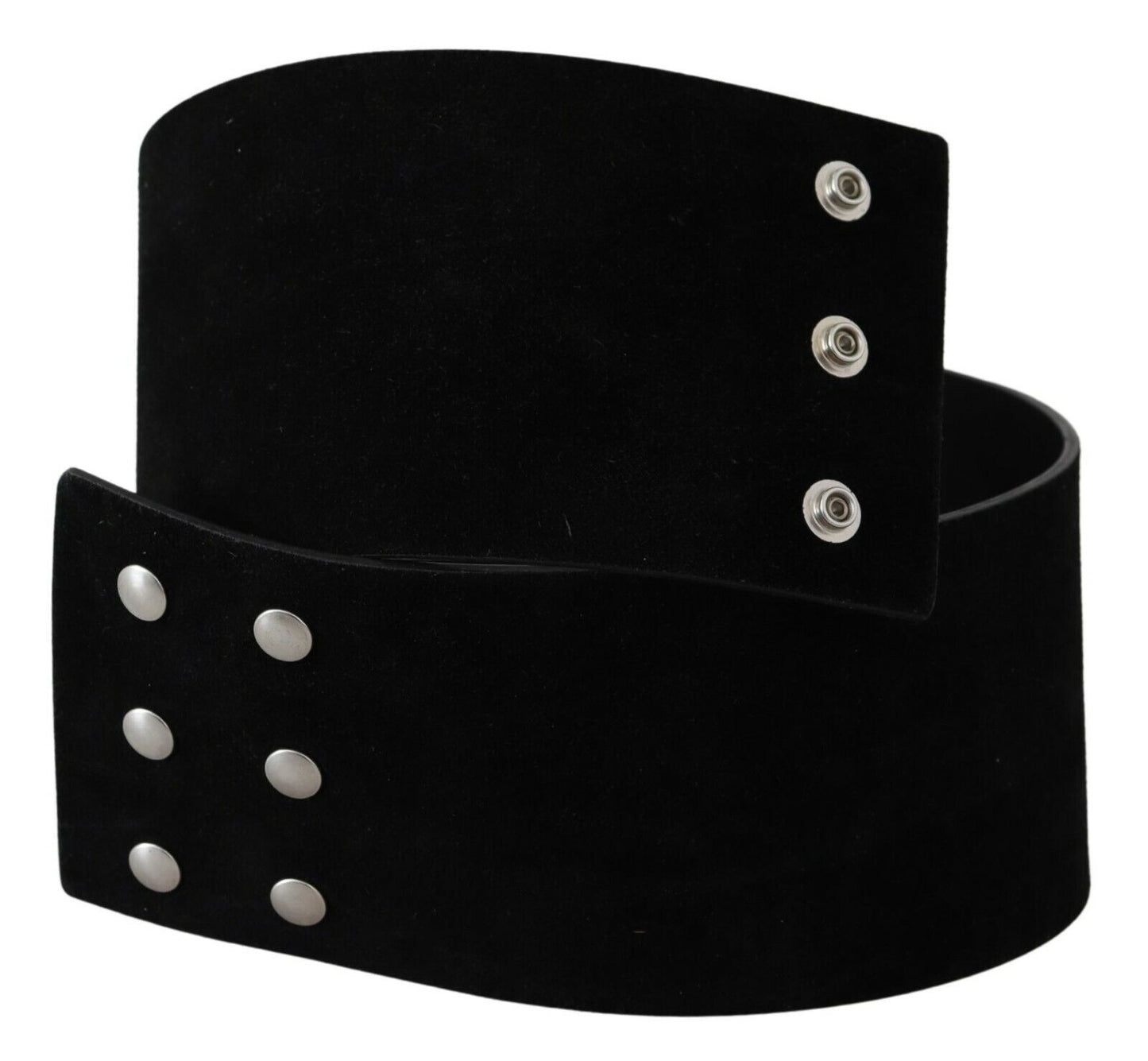 GF Ferre Elegant Black Leather Fashion Belt