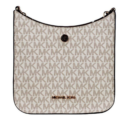 Michael Kors Briley Small Messenger Crossbody Handbag Purse Vanilla