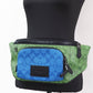 COACH Neon Green Multi Blocked Signature Canvas Track Waist Belt Bag