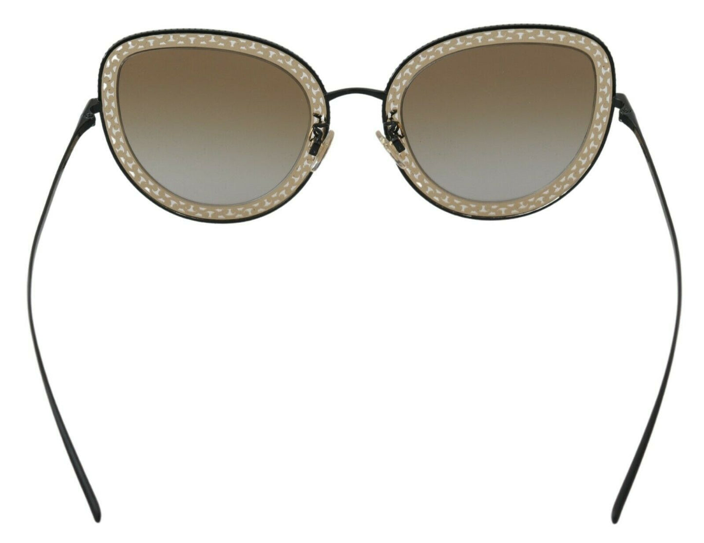 Dolce & Gabbana Chic Black Gold Gradient Sunglasses