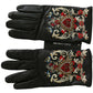 Dolce & Gabbana Elegant Embroidered Leather Gloves