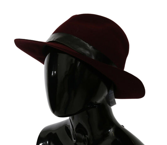 Dolce & Gabbana Elegant Maroon Wide-Brim Hat