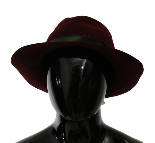 Dolce & Gabbana Elegant Maroon Wide-Brim Hat