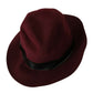 Dolce & Gabbana Elegant Maroon Wide-Brim Hat