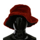 Dolce & Gabbana Elegant Red Bucket Cap with Logo Detailing