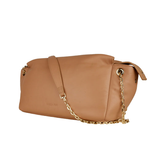 Patrizia Pepe Beige Calfskin Women Crossbody Bag