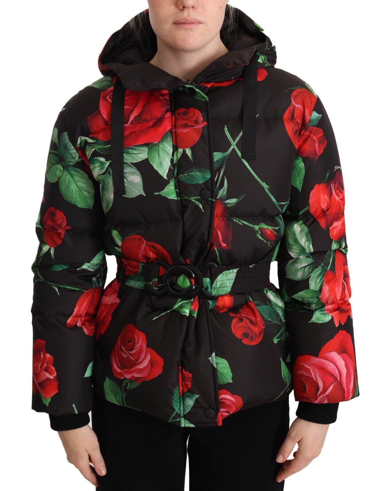 Dolce & Gabbana Floral Quilted Elegance Hooded Jacket