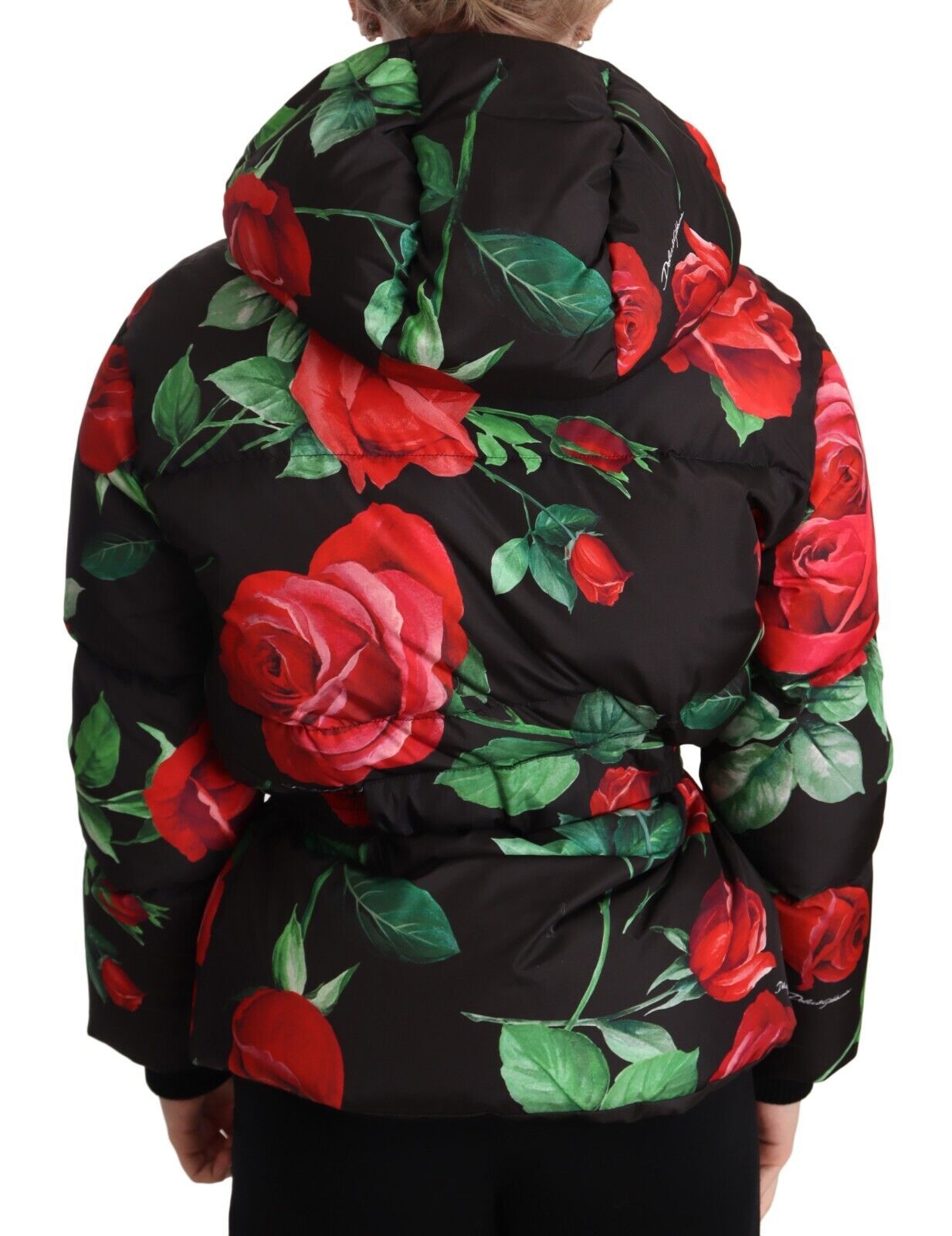 Dolce & Gabbana Floral Quilted Elegance Hooded Jacket