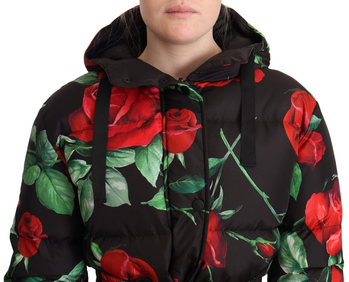 Dolce & Gabbana Floral Quilted Elegance Hooded Jacket