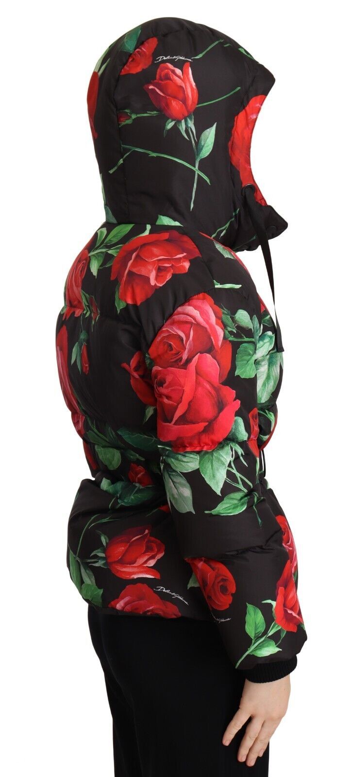 Dolce & Gabbana Floral Quilted Elegance Hooded Jacket