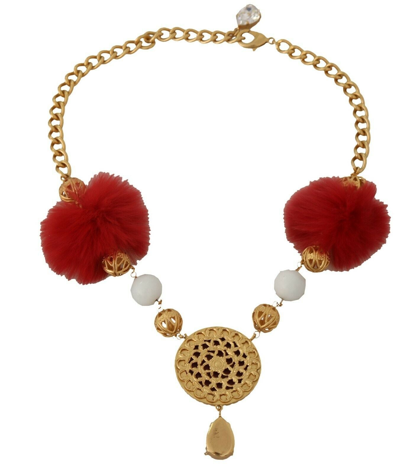 Dolce & Gabbana Golden Majolica Crystal Statement Necklace