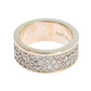 Nialaya Glamorous Silver CZ Crystal Embellished Ring