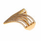 Nialaya Glamorous Gold Plated Crystal Ring