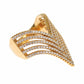 Nialaya Glamorous Gold Plated Crystal Ring