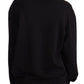 Dolce & Gabbana Elegant Black Crystal Logo Sweatshirt