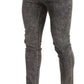 Dolce & Gabbana Elegant Slim Fit Gray Washed Jeans