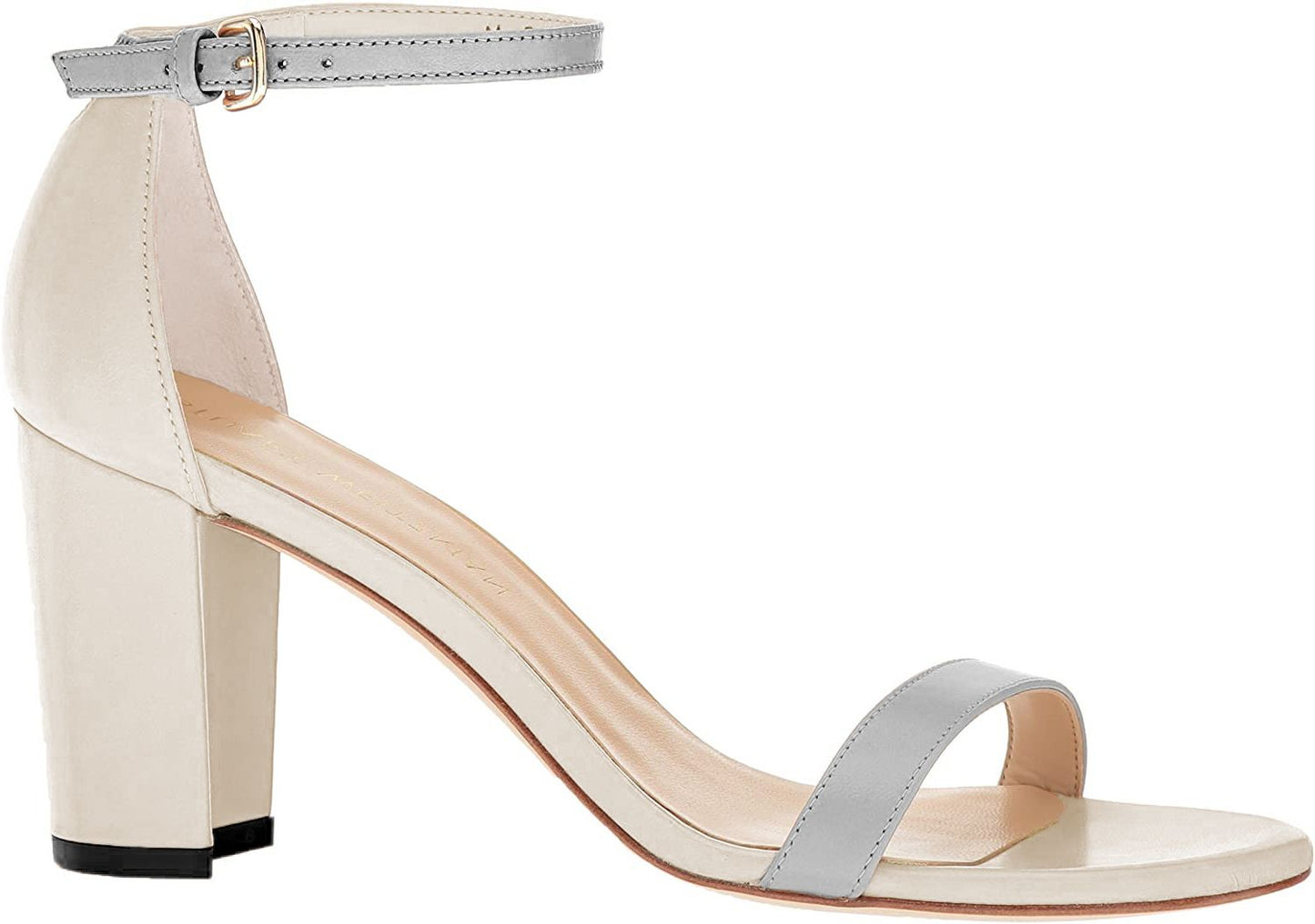 Stuart Weitzman White Calfskin Women Sandal