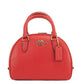 COACH Sydney Small Miami Red Crossgrain Leather Satchel Crossbody Bag