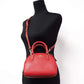 COACH Sydney Small Miami Red Crossgrain Leather Satchel Crossbody Bag