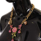 Dolce & Gabbana Elegant Floral Crystal Necklace