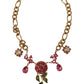 Dolce & Gabbana Elegant Floral Crystal Necklace