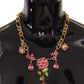 Dolce & Gabbana Elegant Floral Crystal Necklace