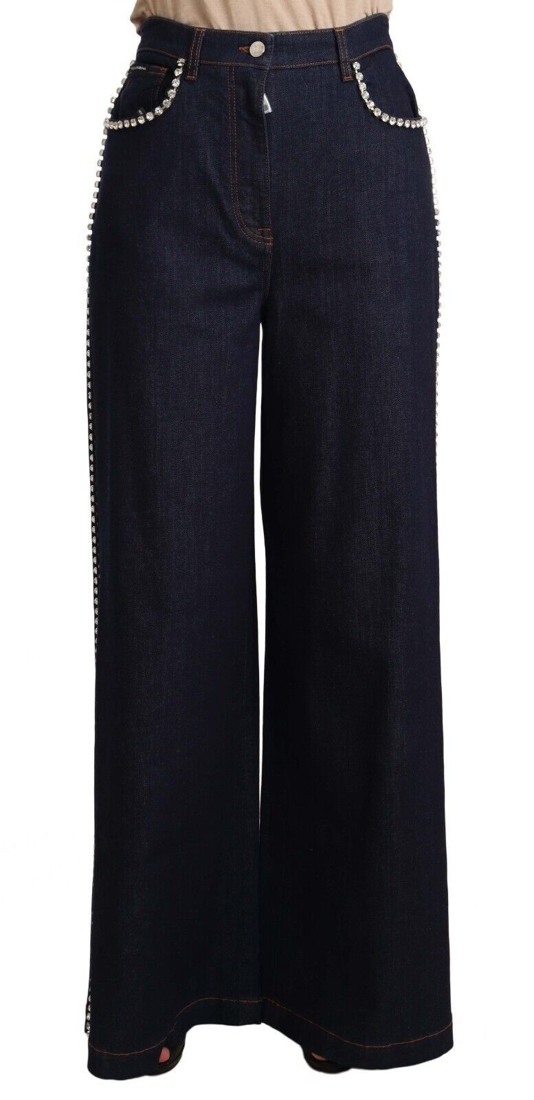 Dolce & Gabbana Elegant Dark Blue Flare Denim Jeans